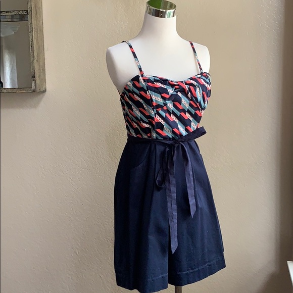 Anthropologie VTG 00s removable straps sundress - Picture 1 of 6